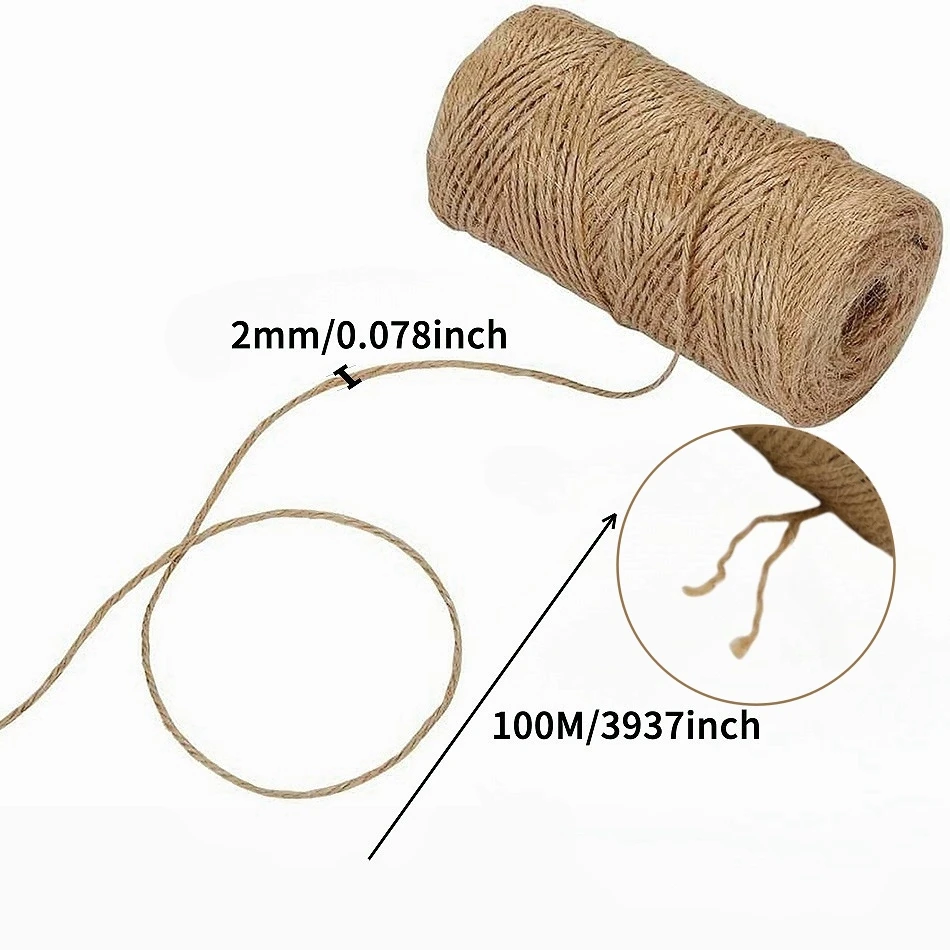 Cordel de Juta Natural 1mm 2mm - Natural Florist Supply avaliação e preço